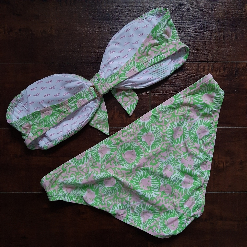 Lilly Pulitzer Sunnyside Lion Print Bikini Size M - Picture 5 of 6